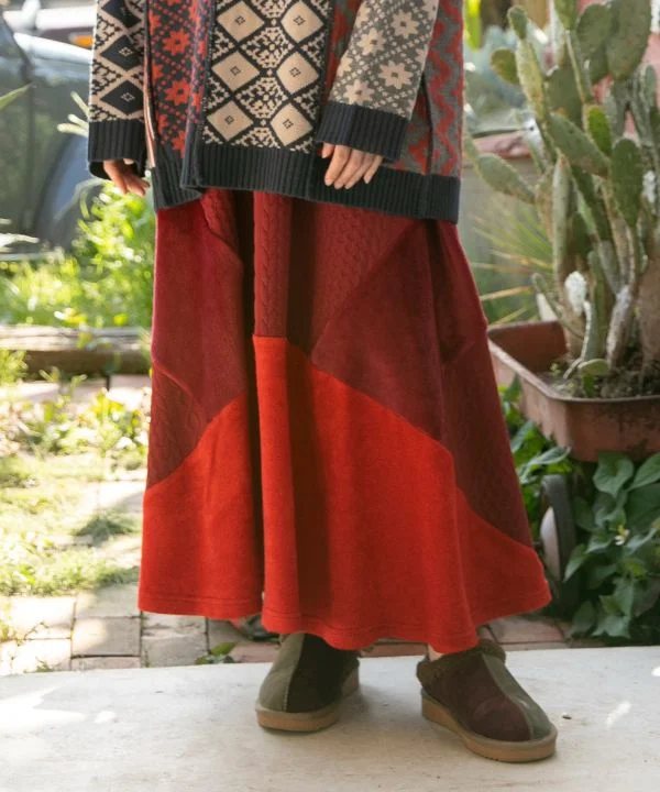 Bohemian Patchwork Skirt lace skirt feminine