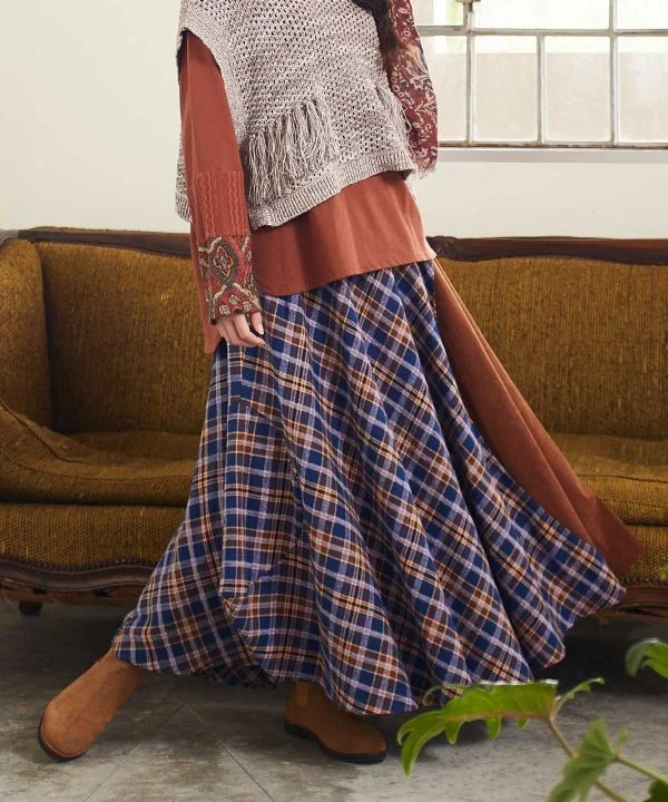 Patchwork Skirt linen skirt light