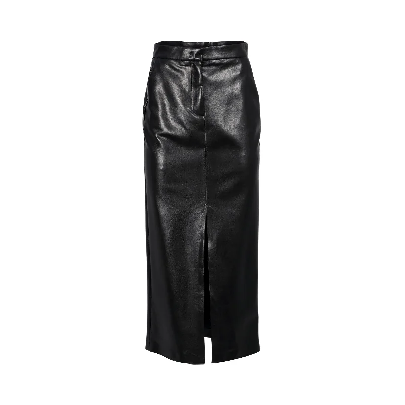 Simona Corsellini Women's Black Long Skirt denim skirt stylish