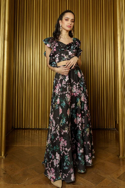 Black Multi Floral
