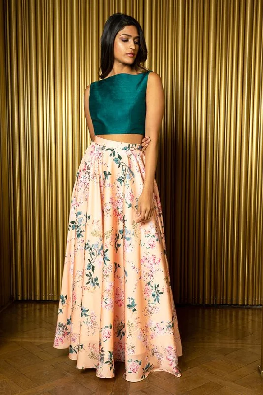 Peach Multi Floral