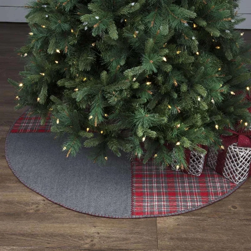 Anderson Patchwork Christmas Tree Skirt 55 VHC Brands denim skirt trendy