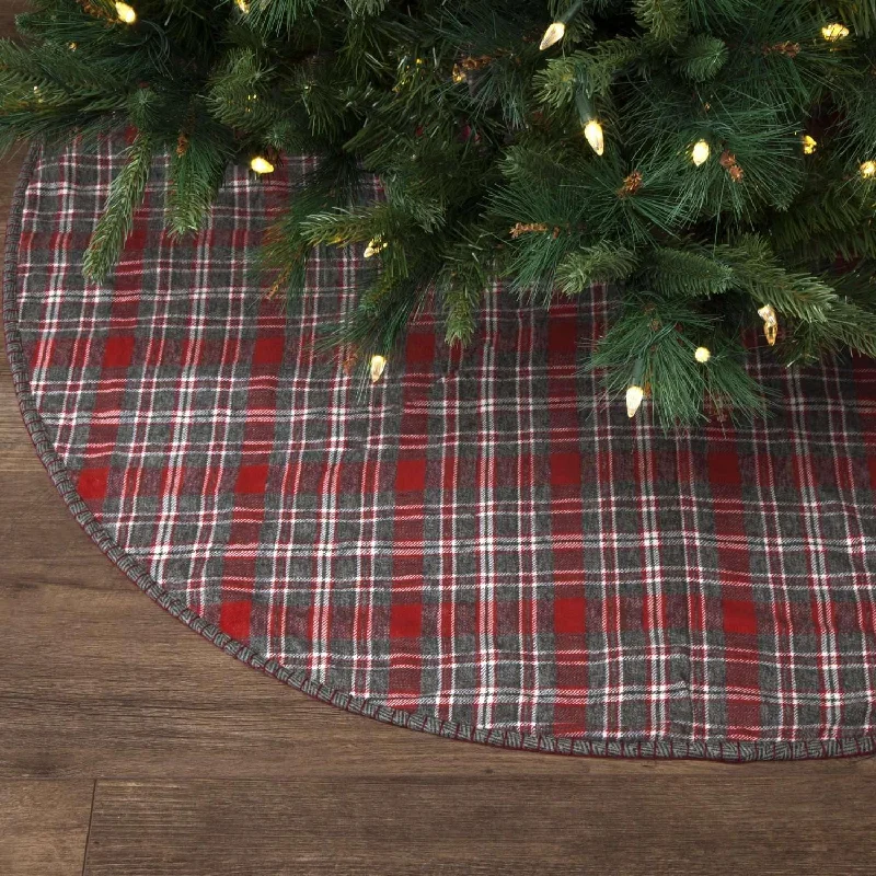 Anderson Plaid Christmas Tree Skirt 48 VHC Brands lace skirt elegant