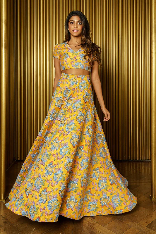 Yellow/Periwinkle Multi