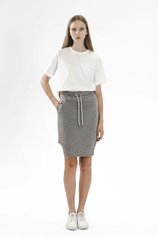 ASH GRAY CASUAL COTTON SKIRT chiffon skirt delicate