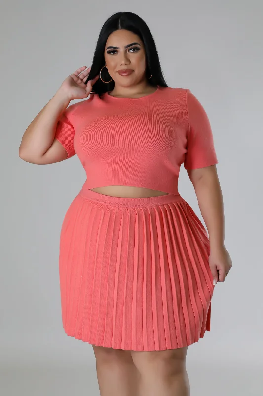 At A Glance Skirt Set belted skirt waist