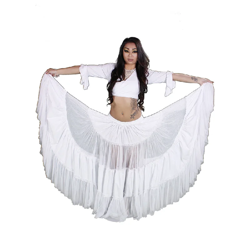 Belly Dance 25 Yard Cotton Tulle Skirt wool skirt warm