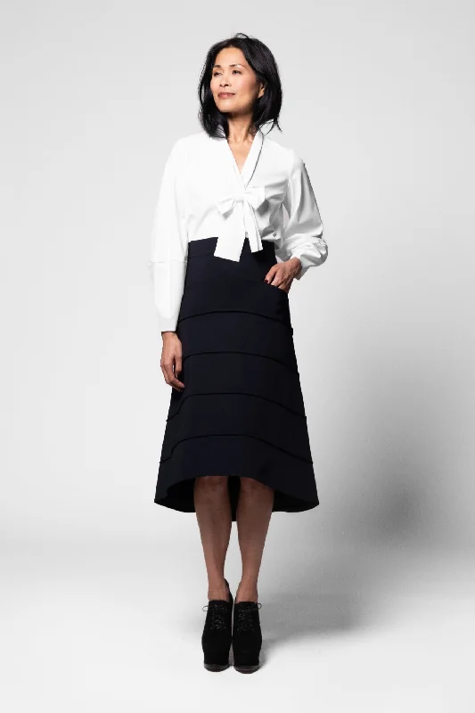 Birgit Skirt - Black velvet skirt sumptuous