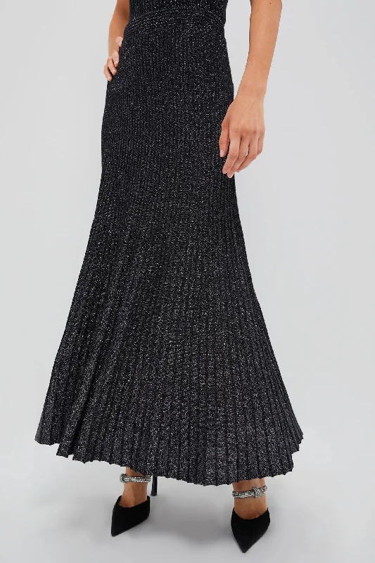 Black Metallic Jesse Skirt lace skirt delicate