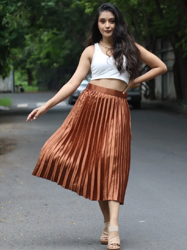 Pleated Midi Skirt midi skirt versatile