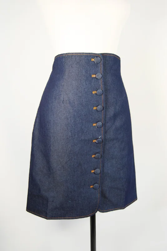 Button Jean Skirt tulle skirt dreamy