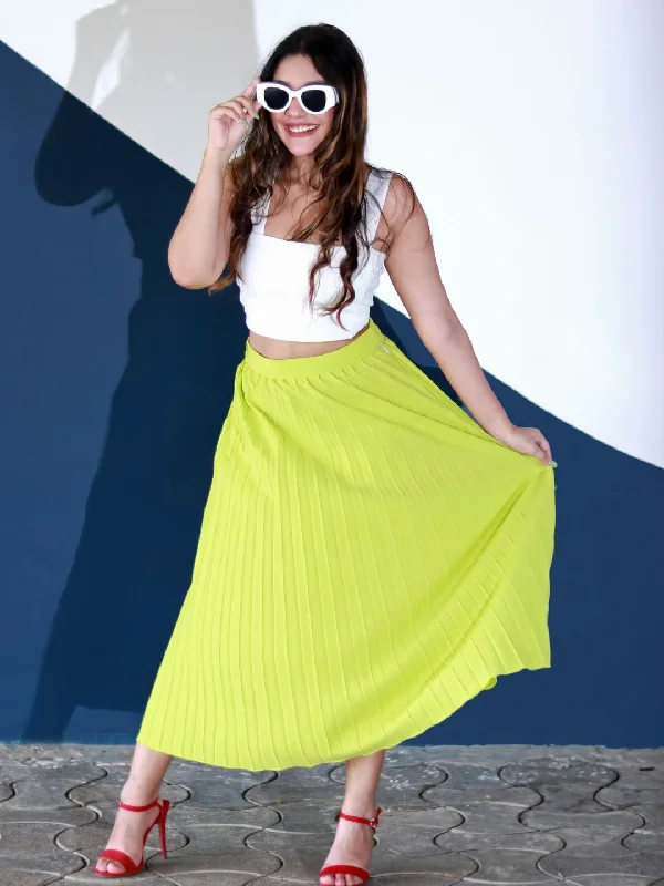 Pleated Midi Skirt cashmere skirt plush
