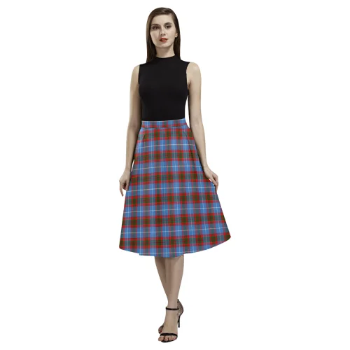 Edinburgh District Tartan Aoede Crepe Skirt chiffon skirt delicate