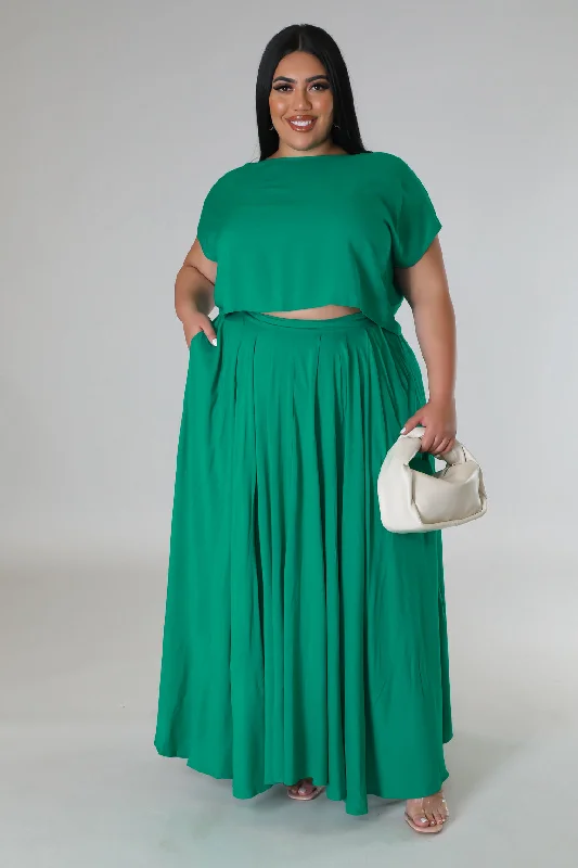 Emika Skirt Set spandex blend skirt