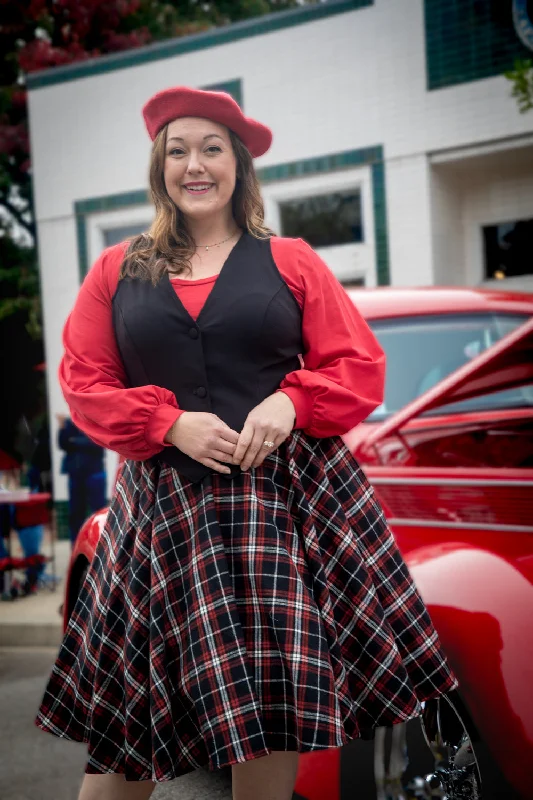 Haute Circle Skirt - Flannel, Black Plaid corduroy skirt cozy