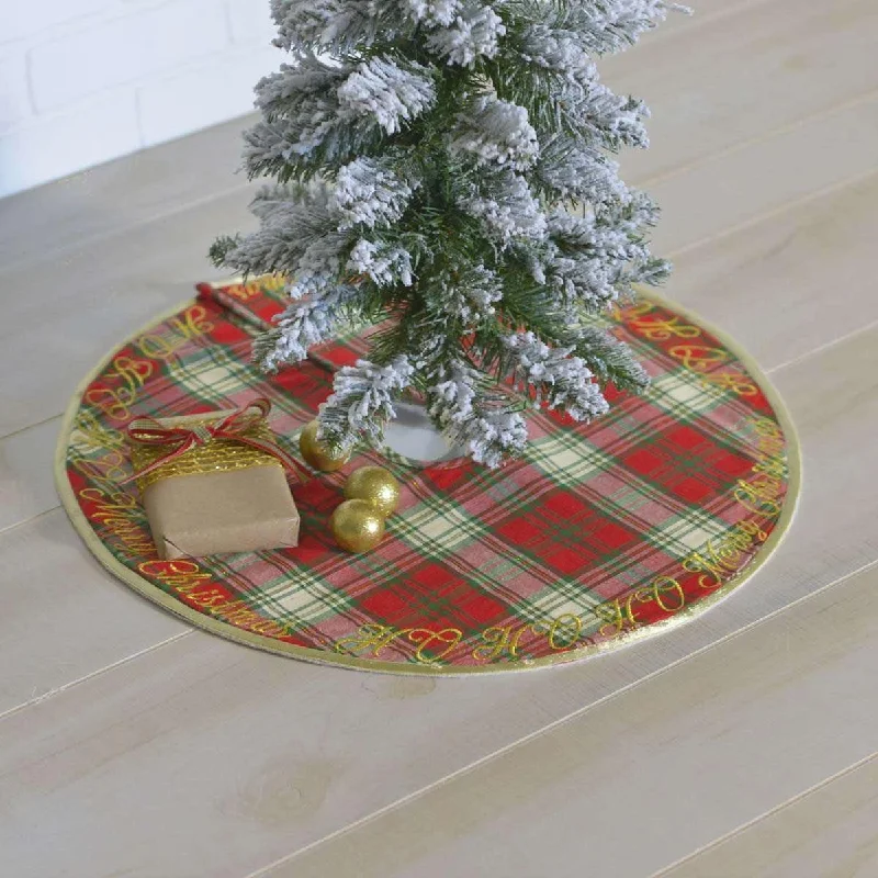 HO HO Holiday Mini Christmas Tree Skirt 21 VHC Brands chiffon skirt floaty