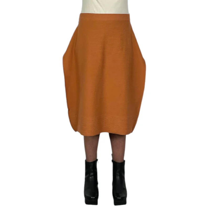 SQUARE RIB AP SKIRT linen skirt airy