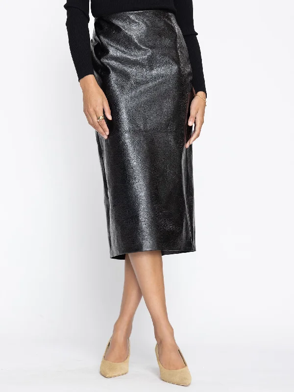 The Irene Vegan Leather Skirt leather skirt modern