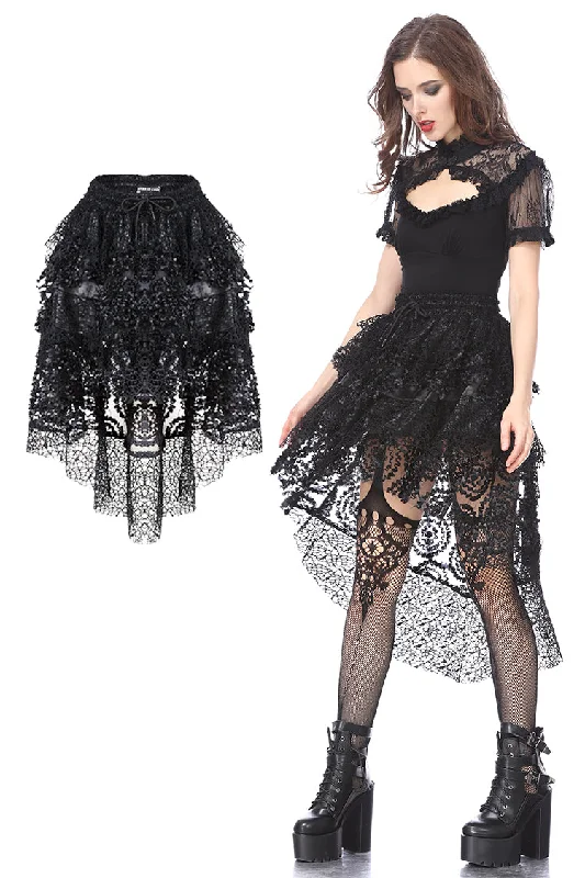 Punk messy cocktail short skirt KW121 ribbed skirt waist