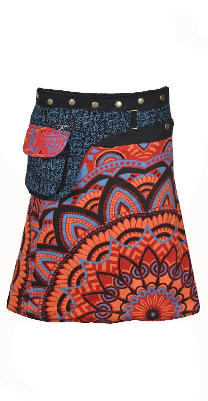 ladies-fashion-multi-color-wrap-round-hippy-popper-skirt-lmn6067 wool skirt warm