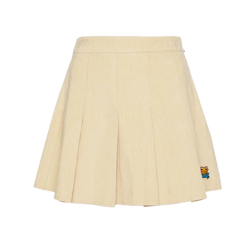 Liane Pleated Skirt - Irish Cream denim skirt casual