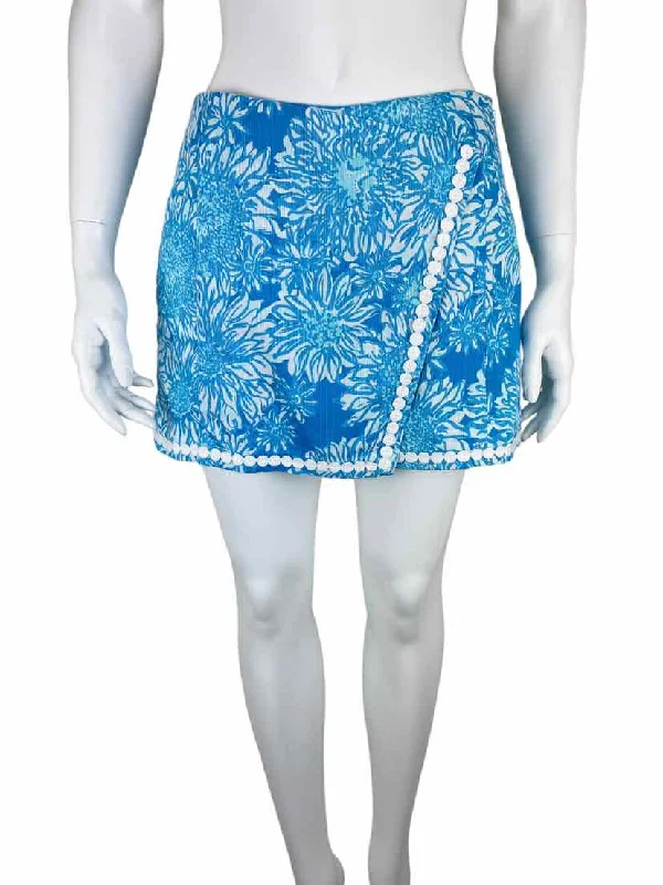 Lilly Pulitzer Women's Lion in the Sun Dree Skort Turquoise/White Size 0 corduroy skirt cozy