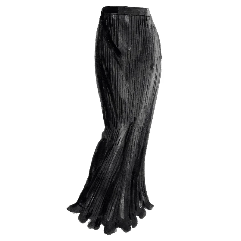 Aria Micro Pleat Skirt silk skirt elegant