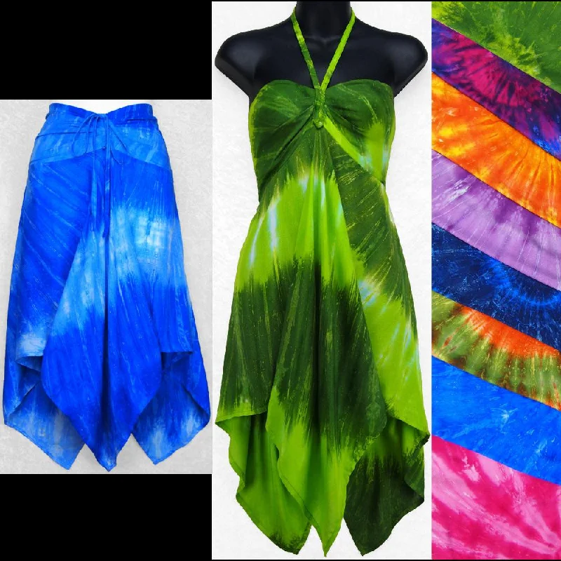 Nebula Tie-Dye Convertible Top/Skirt a-line skirt cut