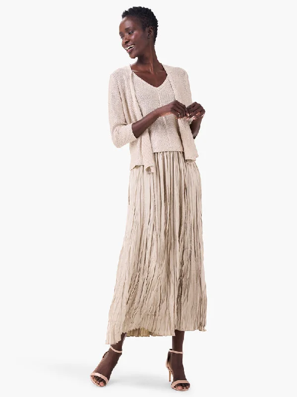 CRINKLE CRUSH SKIRT linen skirt natural