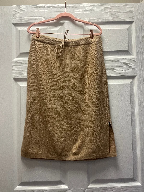 Olsen Knit Tan Skirt Sz M/L velvet skirt plush