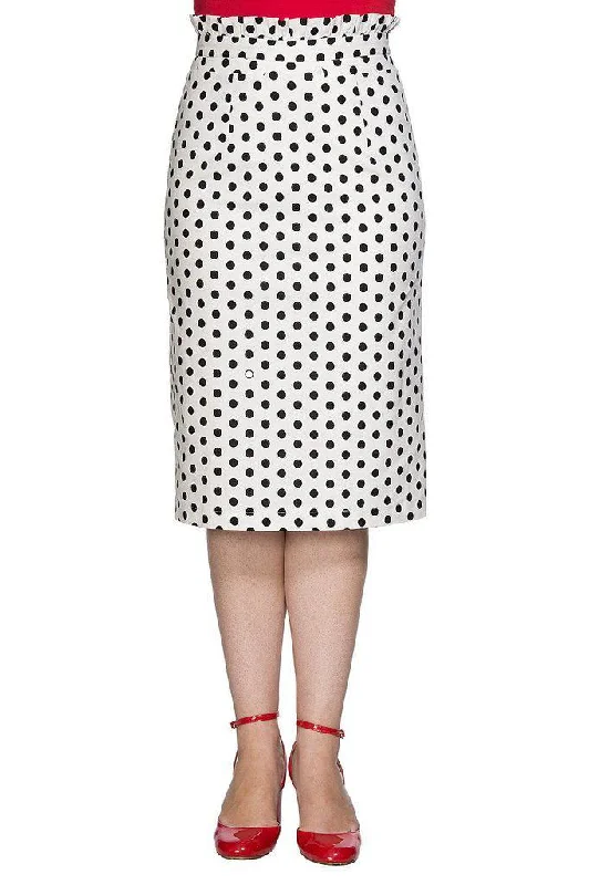 Polka Frill Pencil Skirt cashmere skirt fine