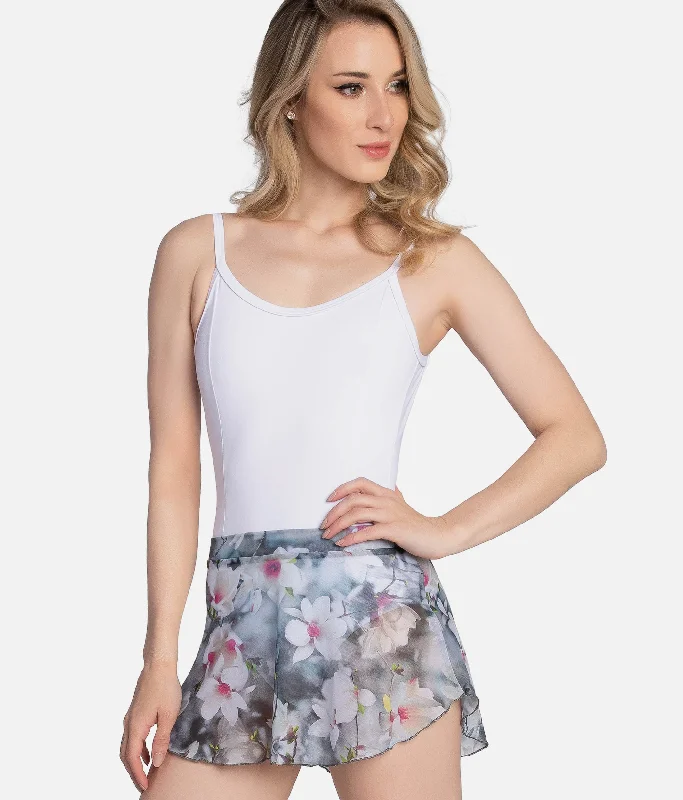 Pull On Ballet Skirt, Floral Design - RDE2298 ruffled skirt detail