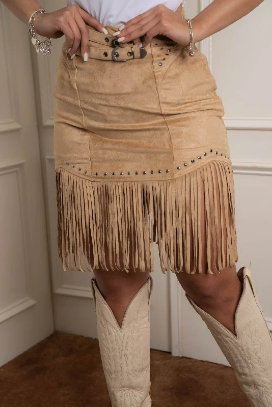 Rock & Roll Denim Fringe Mini Skirt BW69B03274 JJ corduroy skirt cozy