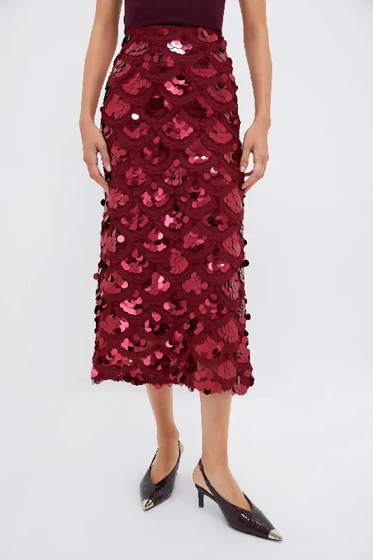 Ruby Paillette Mona Maxi Skirt lace skirt intricate