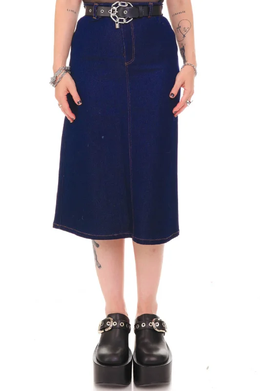 Vintage Y2K Dollhouse Denim Maxi Skirt - XS/S silk skirt lustrous