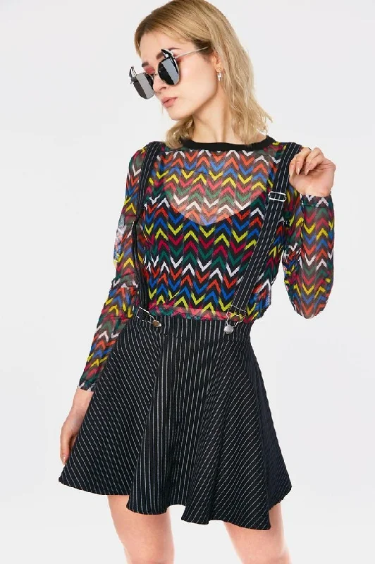 Stripes 'N' Suspenders Skirt cotton skirt soft