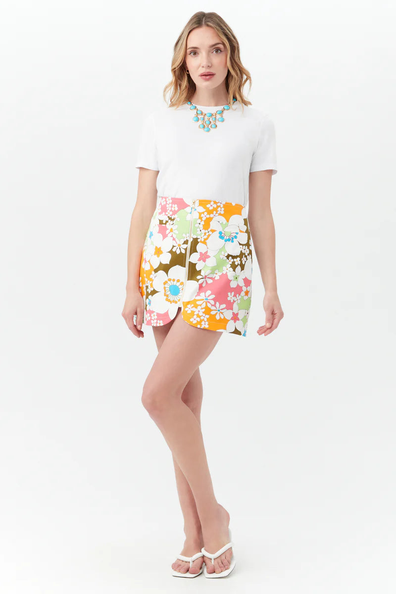 PICCOLA WOVEN MINI SKIRT velvet skirt plush