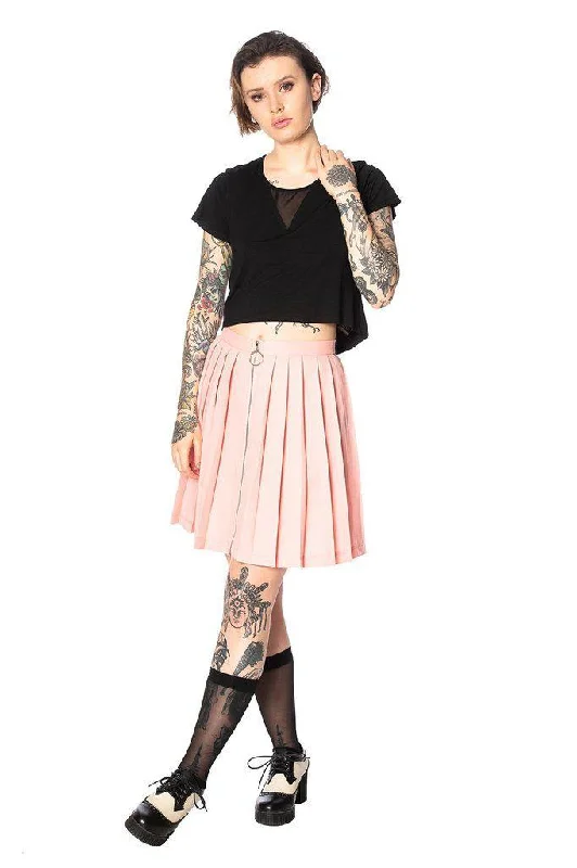Urban Vamp Pleats Skirt silk skirt sleek