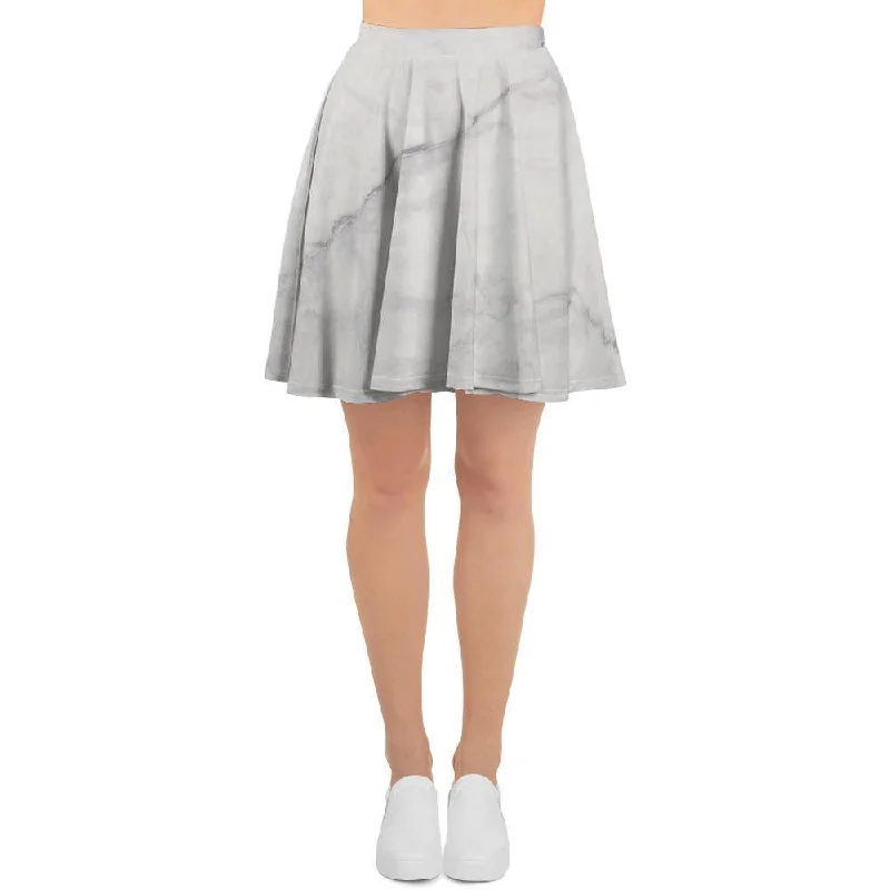 White Marble Women's Skirt ribbed skirt waist