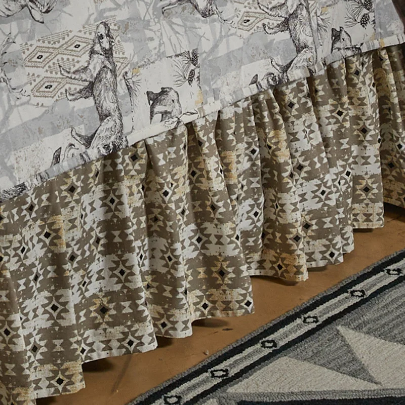 Wild And Beautiful King Bedskirt - Park Designs satin skirt smooth