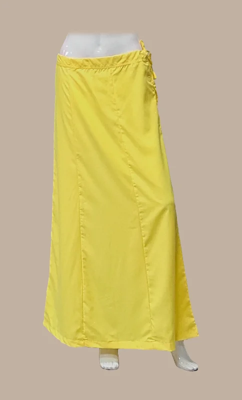 Yellow Cotton Under Skirt leather skirt sleek